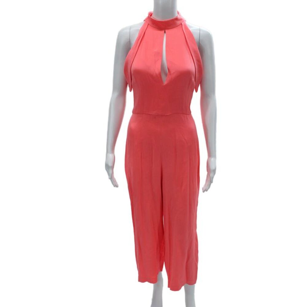 Cushnie Et Ochs Womens Silk Halter Jumpsuit One Piece Pink Size 6